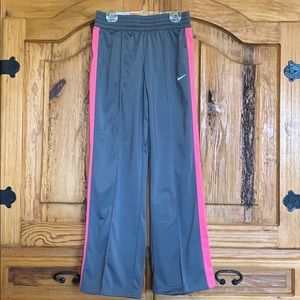 Nike gray with pink stripe athletic pants